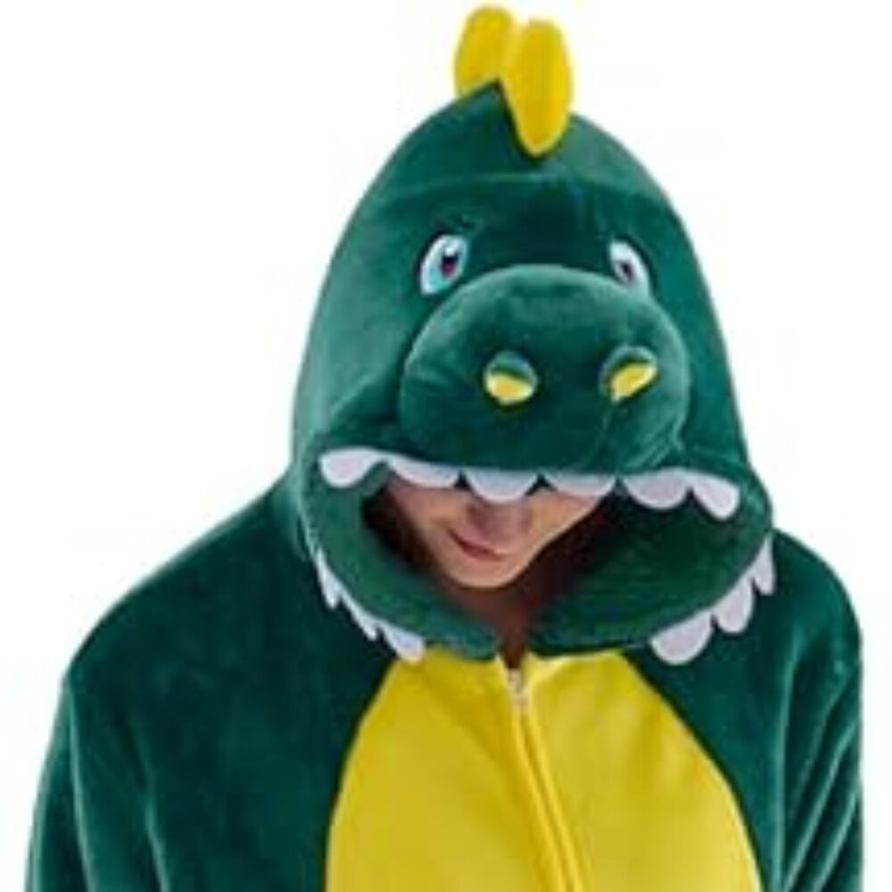 Unisex Dinosaur Onesie Pajamas | Large | Dark Green | Brand New in Package